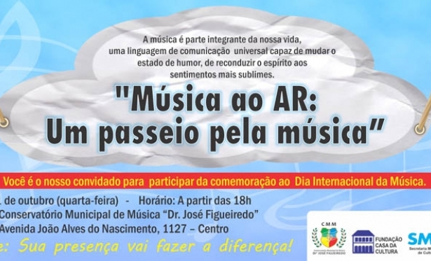 Msica no Ar: Conservatrio Municipal comemora Dia Internacional da Msica com recital