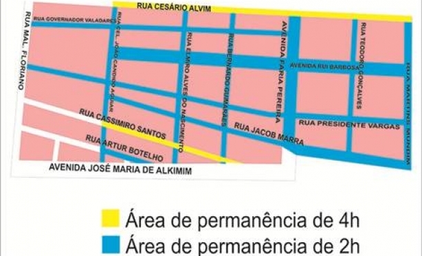 Prefeitura Municipal reduz rea de estacionamento rotativo