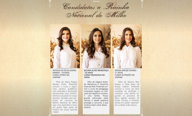 Candidatas ao titulo de Rainha Nacional do Milho 2015